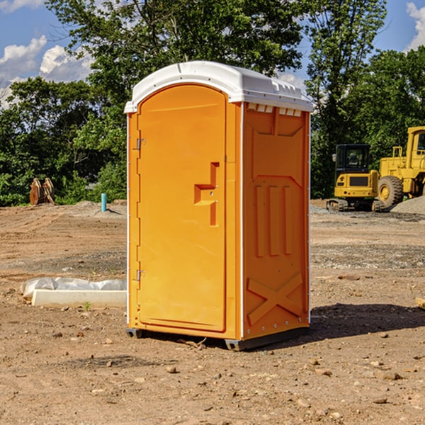 how often are the porta potties cleaned and serviced during a rental period in Warfield Virginia